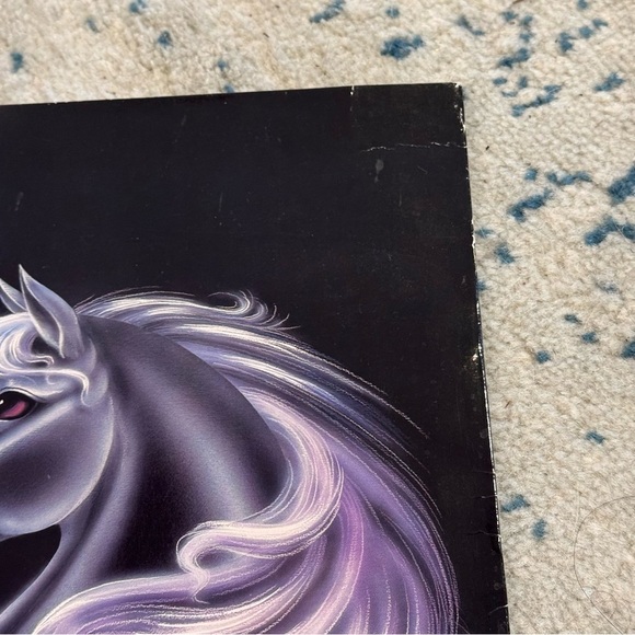 Vintage 80's Susan Sue Dawe Unicorn Portfolio Notebook Binder Folder Made USA - Picture 6 of 7